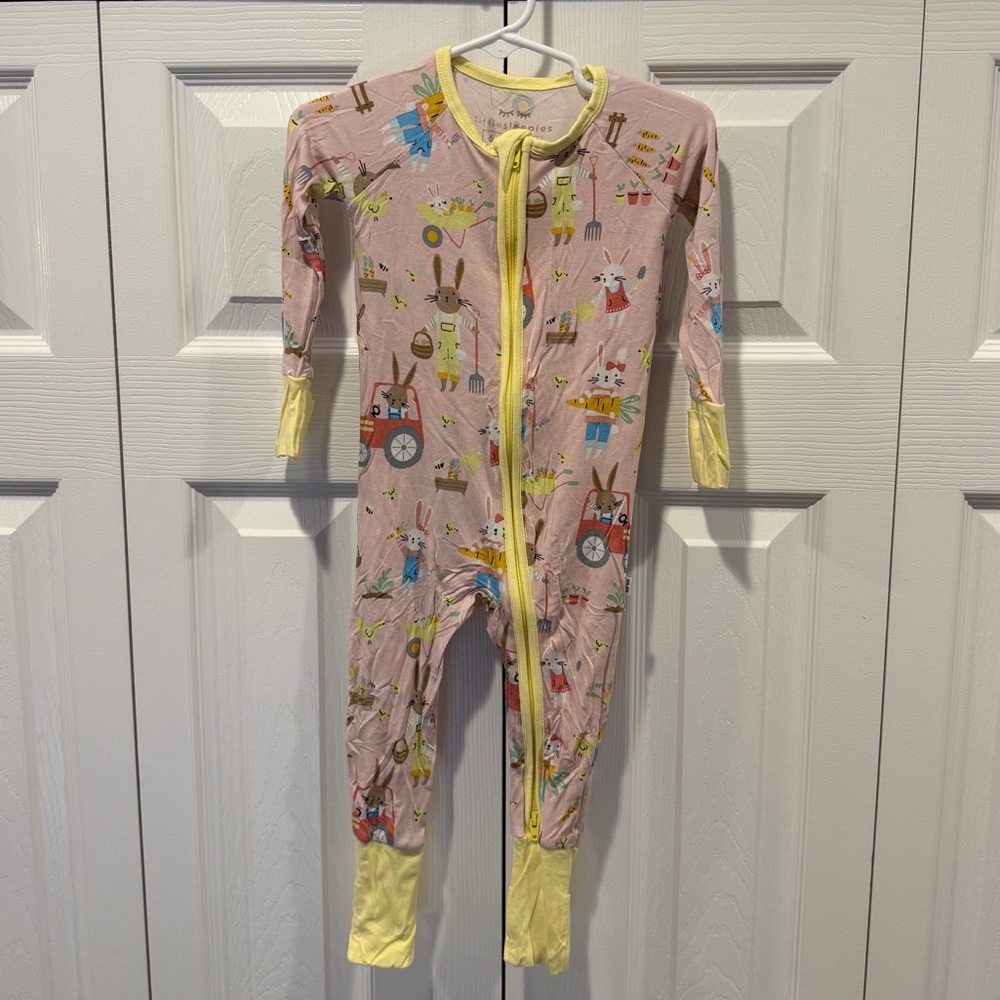 Little Sleepies Pink Bunny One-Piece Pajamas